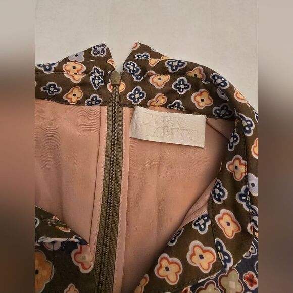 Peter Piloto Green Floral 100% Silk Maxi Button Dress Size 2 - Picture 6 of 8